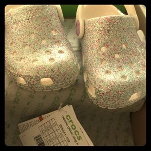 Little Girls Glitter Crocs